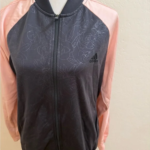adidas Black and Pink Bomber Jacket - Picture 3 of 3